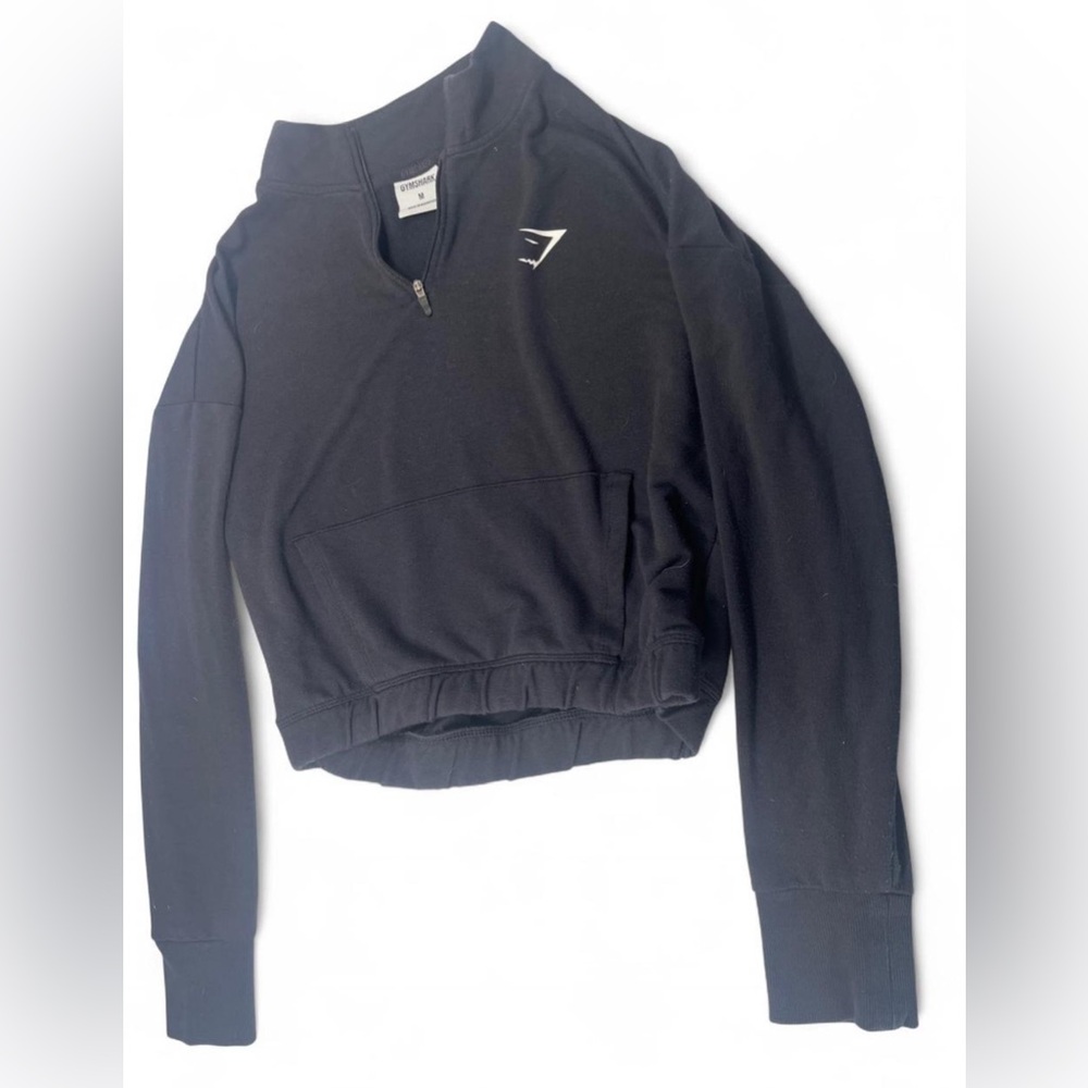 Gymshark Black Women's Quarter-Zip Sweater View 2